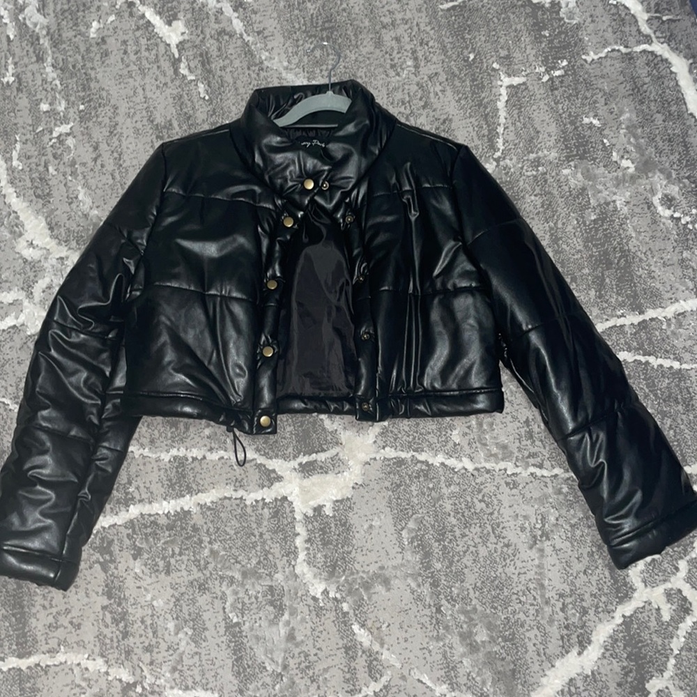 Black Jacket Slightly Cropped - image 1